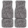 Tribal Aztec Geometric Pattern Print Front and Back Car Floor Mats