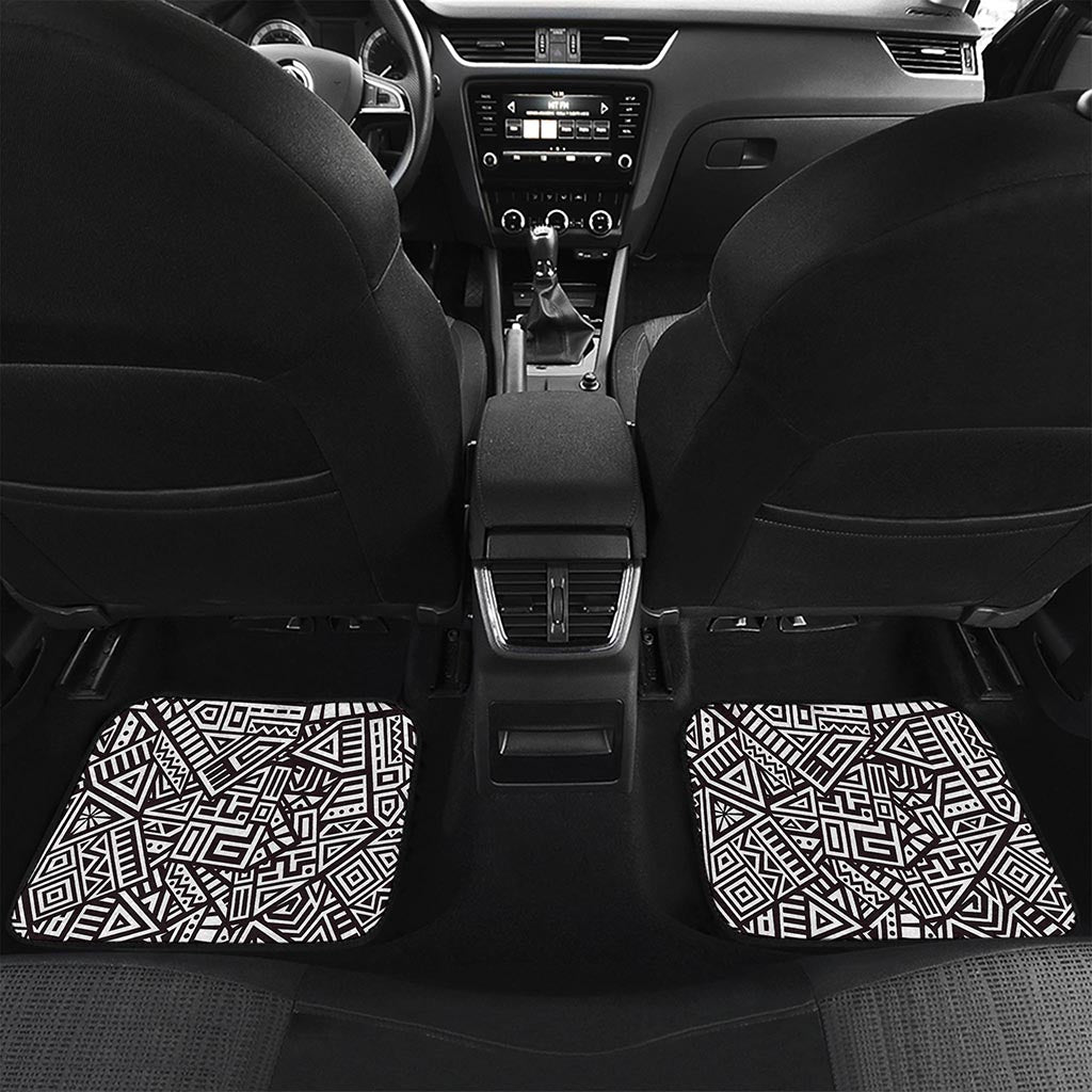 Tribal Aztec Geometric Pattern Print Front and Back Car Floor Mats