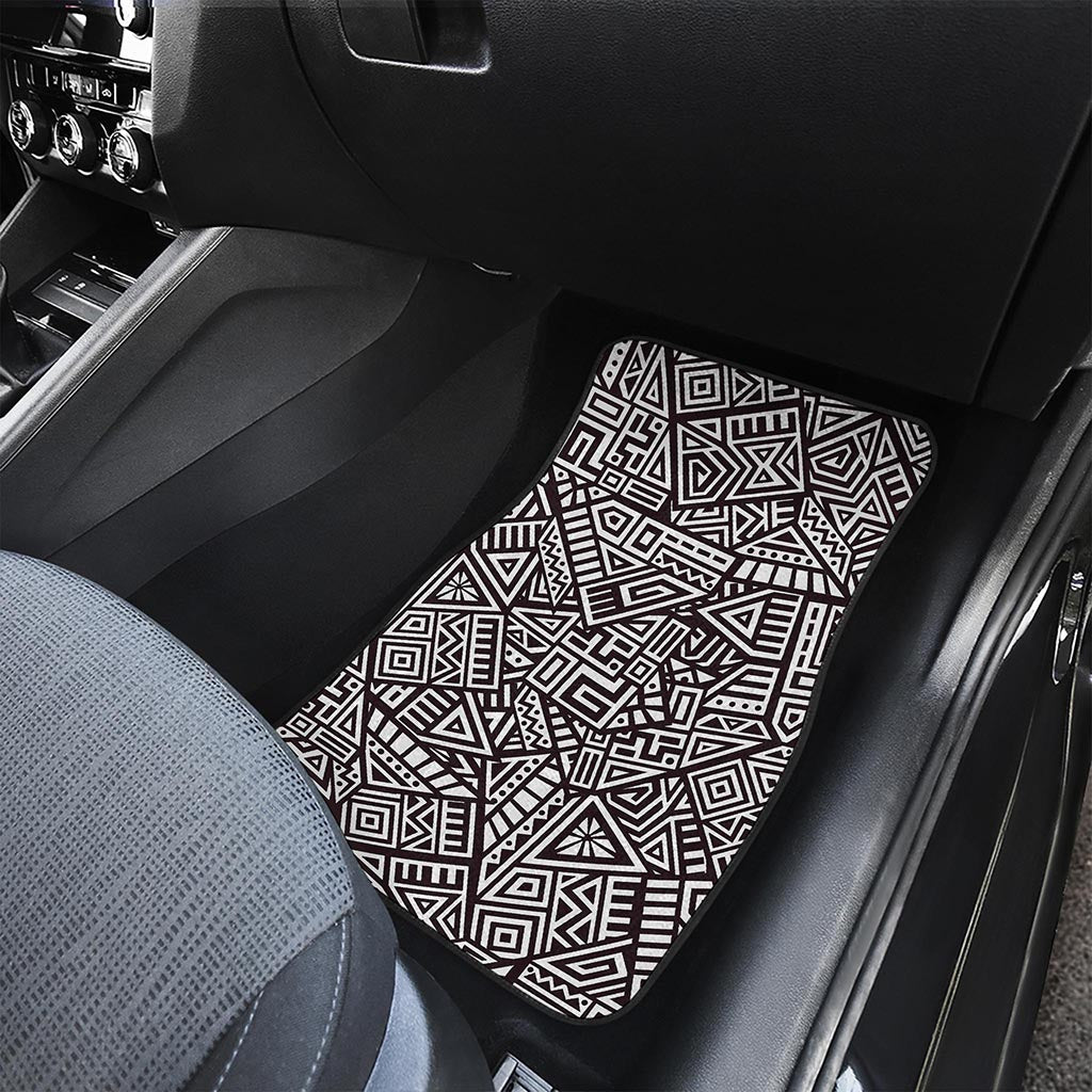 Tribal Aztec Geometric Pattern Print Front and Back Car Floor Mats