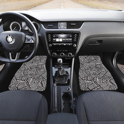 Tribal Aztec Geometric Pattern Print Front Car Floor Mats