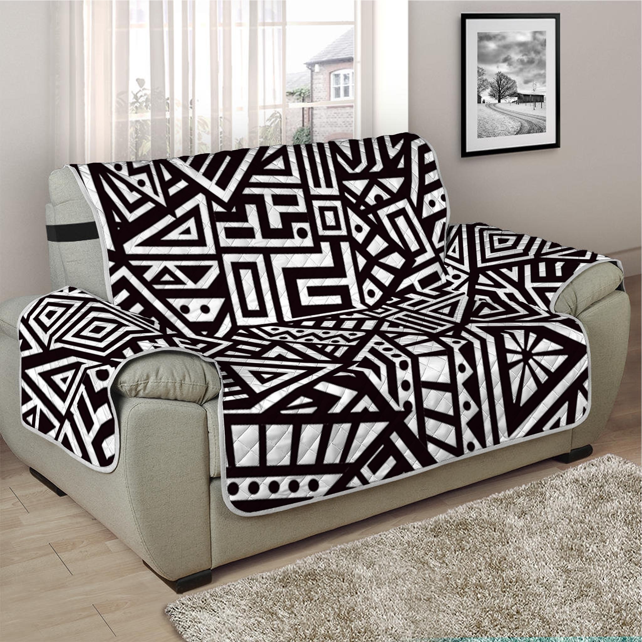 Tribal Aztec Geometric Pattern Print Half Sofa Protector