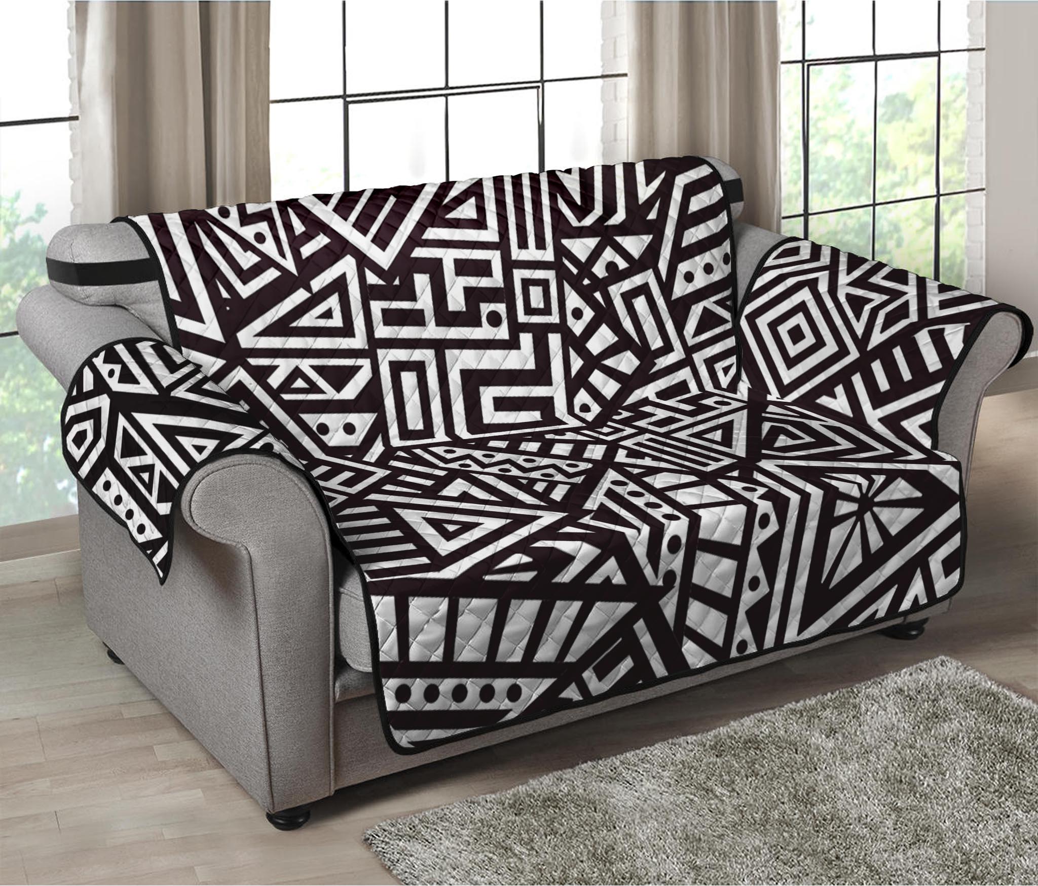 Tribal Aztec Geometric Pattern Print Loveseat Protector