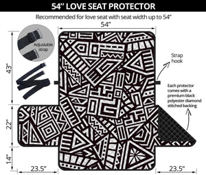 Tribal Aztec Geometric Pattern Print Loveseat Protector