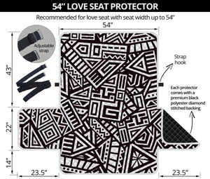 Tribal Aztec Geometric Pattern Print Loveseat Protector