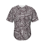 Tribal Aztec Geometric Pattern Print Men's Baseball Jersey