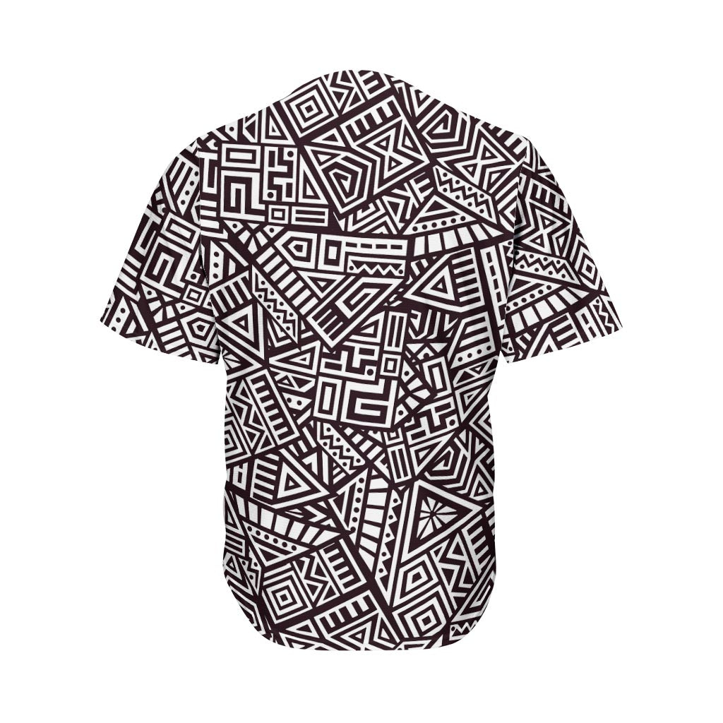 Tribal Aztec Geometric Pattern Print Men's Baseball Jersey