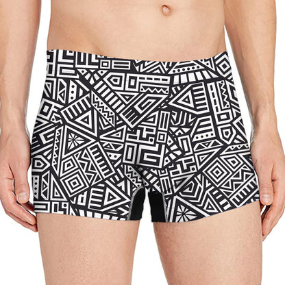 Tribal Aztec Geometric Pattern Print Men's Boxer Briefs