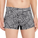 Tribal Aztec Geometric Pattern Print Men's Boxer Briefs