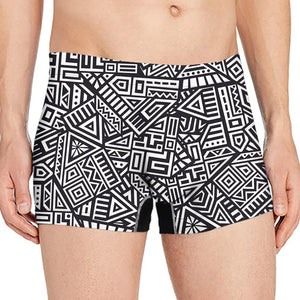 Tribal Aztec Geometric Pattern Print Men's Boxer Briefs