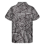 Tribal Aztec Geometric Pattern Print Men's Short Sleeve Shirt