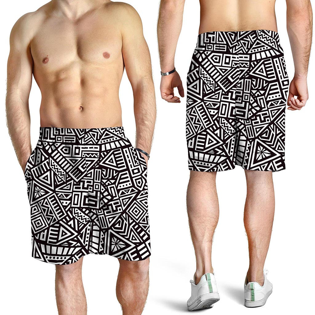 Tribal Aztec Geometric Pattern Print Men's Shorts