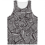 Tribal Aztec Geometric Pattern Print Men's Tank Top