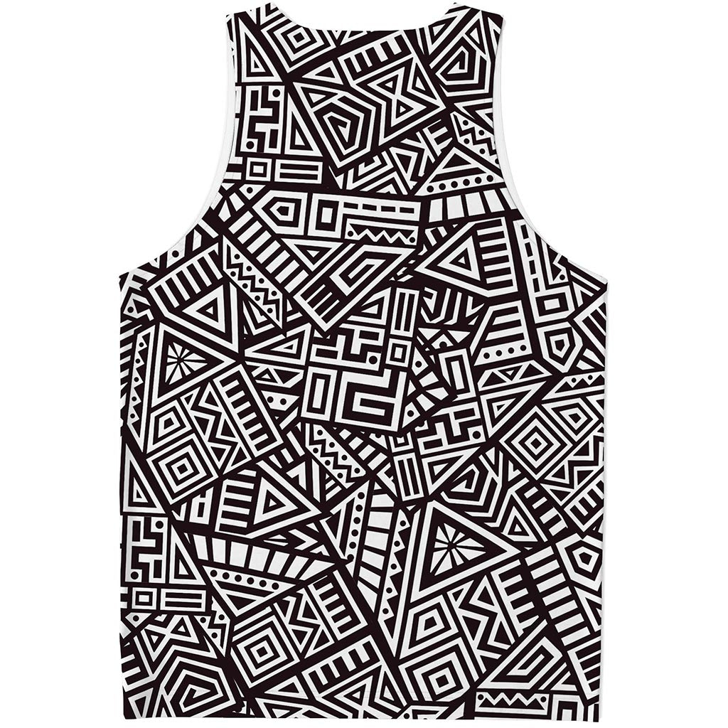 Tribal Aztec Geometric Pattern Print Men's Tank Top