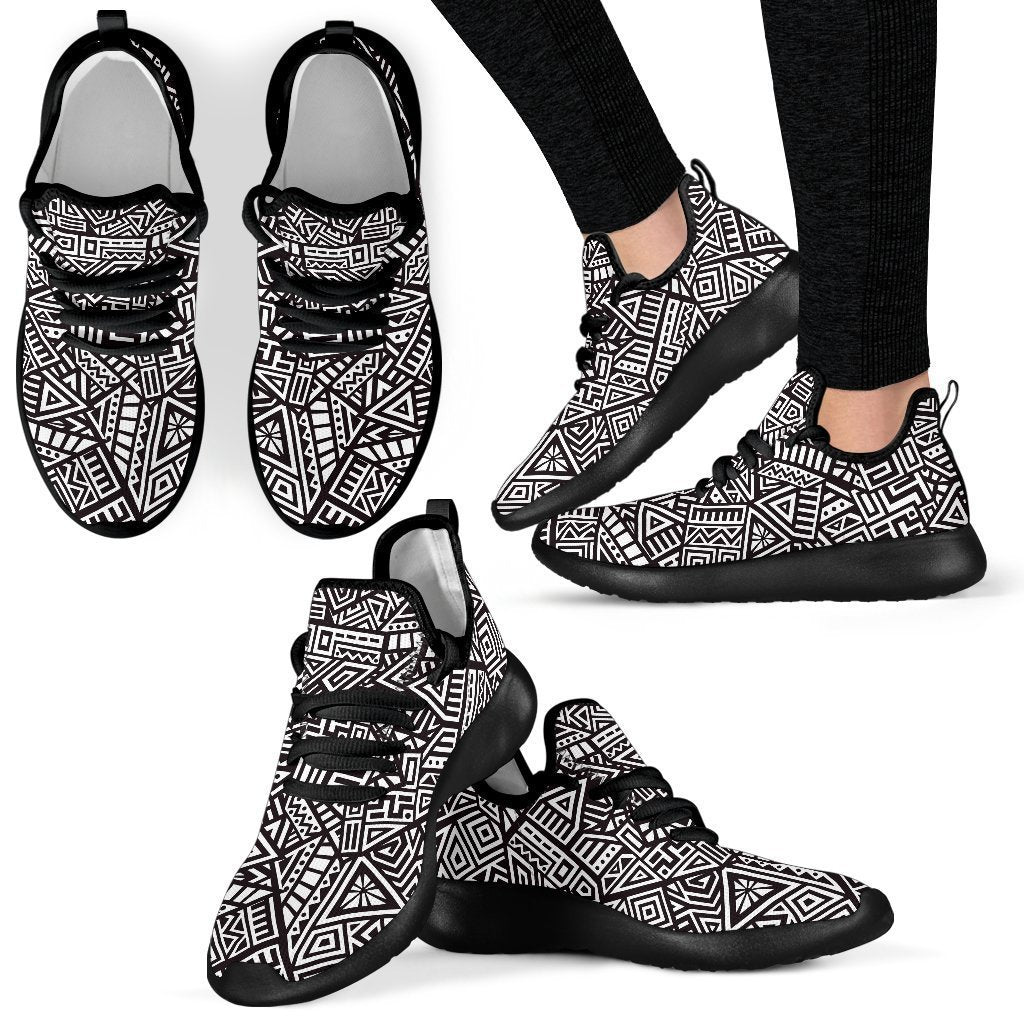 Tribal Aztec Geometric Pattern Print Mesh Knit Shoes GearFrost