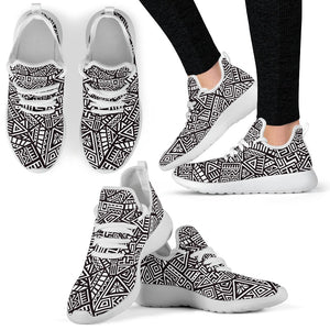 Tribal Aztec Geometric Pattern Print Mesh Knit Shoes GearFrost