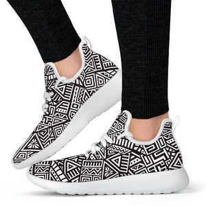 Tribal Aztec Geometric Pattern Print Mesh Knit Shoes GearFrost