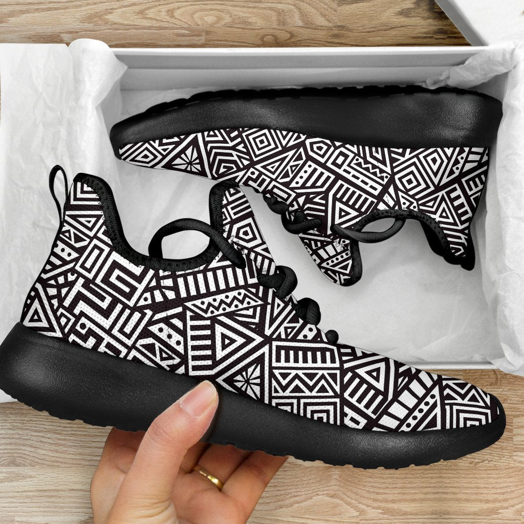 Tribal Aztec Geometric Pattern Print Mesh Knit Shoes GearFrost