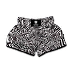 Tribal Aztec Geometric Pattern Print Muay Thai Boxing Shorts