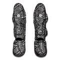 Tribal Aztec Geometric Pattern Print Muay Thai Shin Guards
