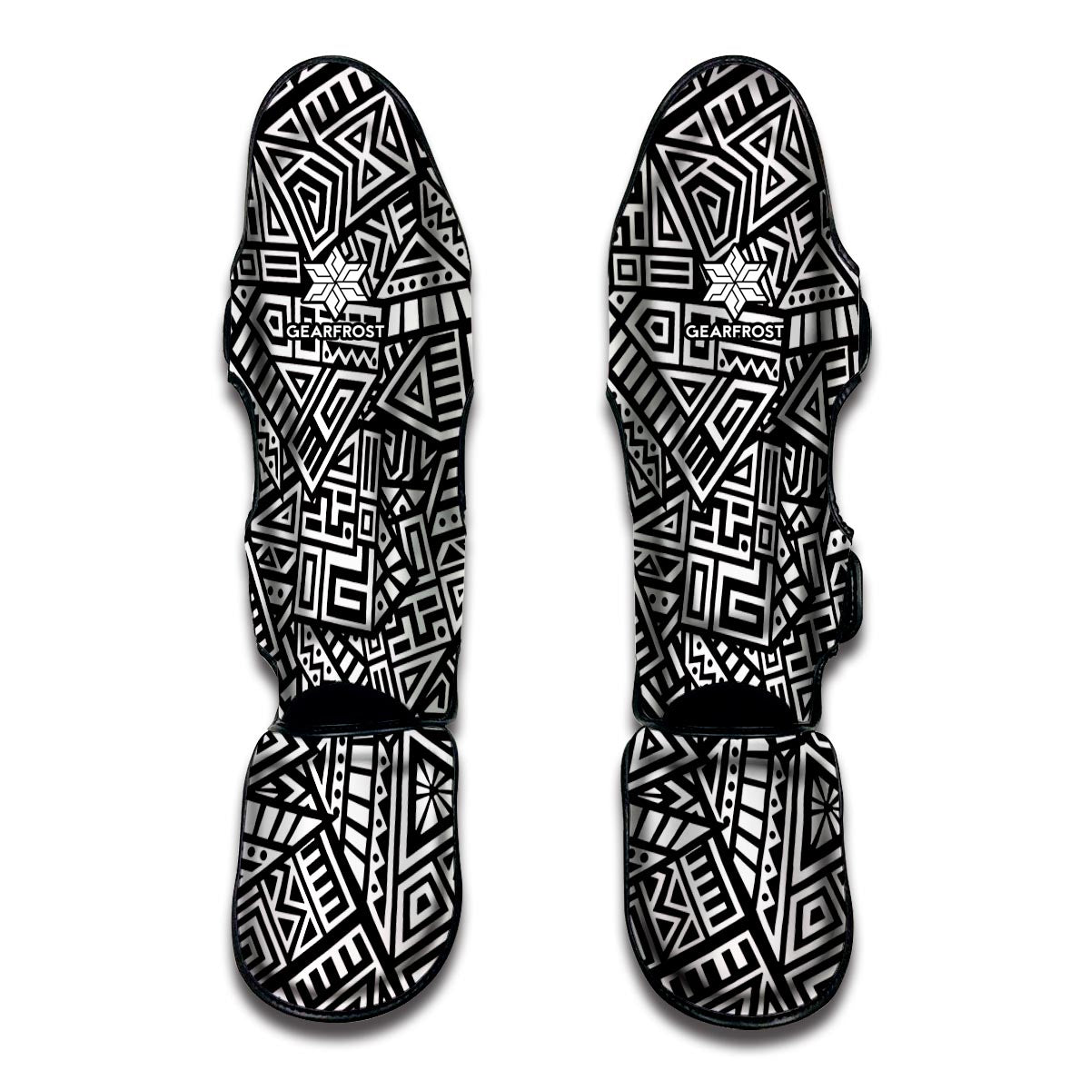 Tribal Aztec Geometric Pattern Print Muay Thai Shin Guard