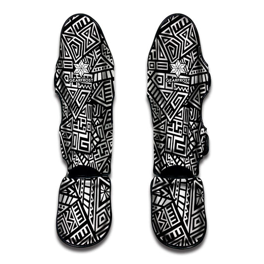 Tribal Aztec Geometric Pattern Print Muay Thai Shin Guard