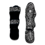 Tribal Aztec Geometric Pattern Print Muay Thai Shin Guard