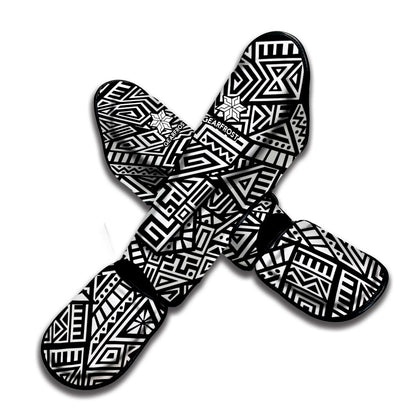 Tribal Aztec Geometric Pattern Print Muay Thai Shin Guard