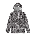 Tribal Aztec Geometric Pattern Print Pullover Hoodie