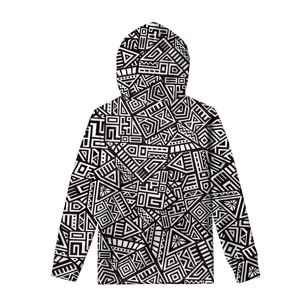 Tribal Aztec Geometric Pattern Print Pullover Hoodie