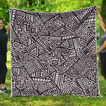 Tribal Aztec Geometric Pattern Print Quilt