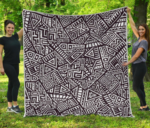 Tribal Aztec Geometric Pattern Print Quilt