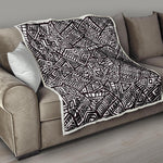 Tribal Aztec Geometric Pattern Print Quilt