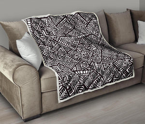 Tribal Aztec Geometric Pattern Print Quilt