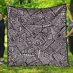 Tribal Aztec Geometric Pattern Print Quilt