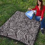 Tribal Aztec Geometric Pattern Print Quilt