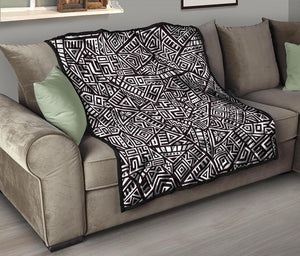 Tribal Aztec Geometric Pattern Print Quilt