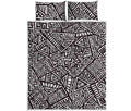 Tribal Aztec Geometric Pattern Print Quilt Bed Set