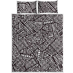 Tribal Aztec Geometric Pattern Print Quilt Bed Set