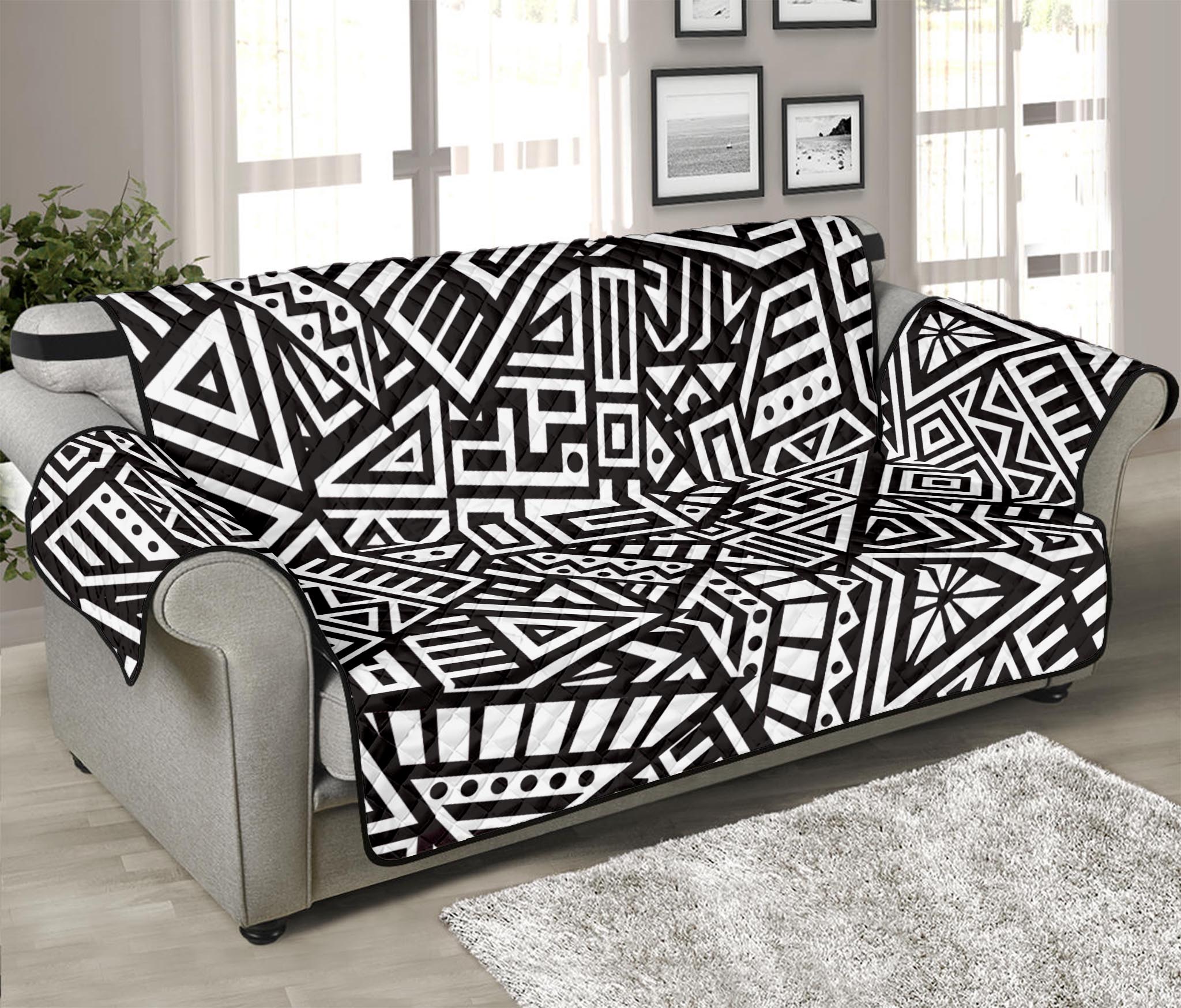 Tribal Aztec Geometric Pattern Print Sofa Protector