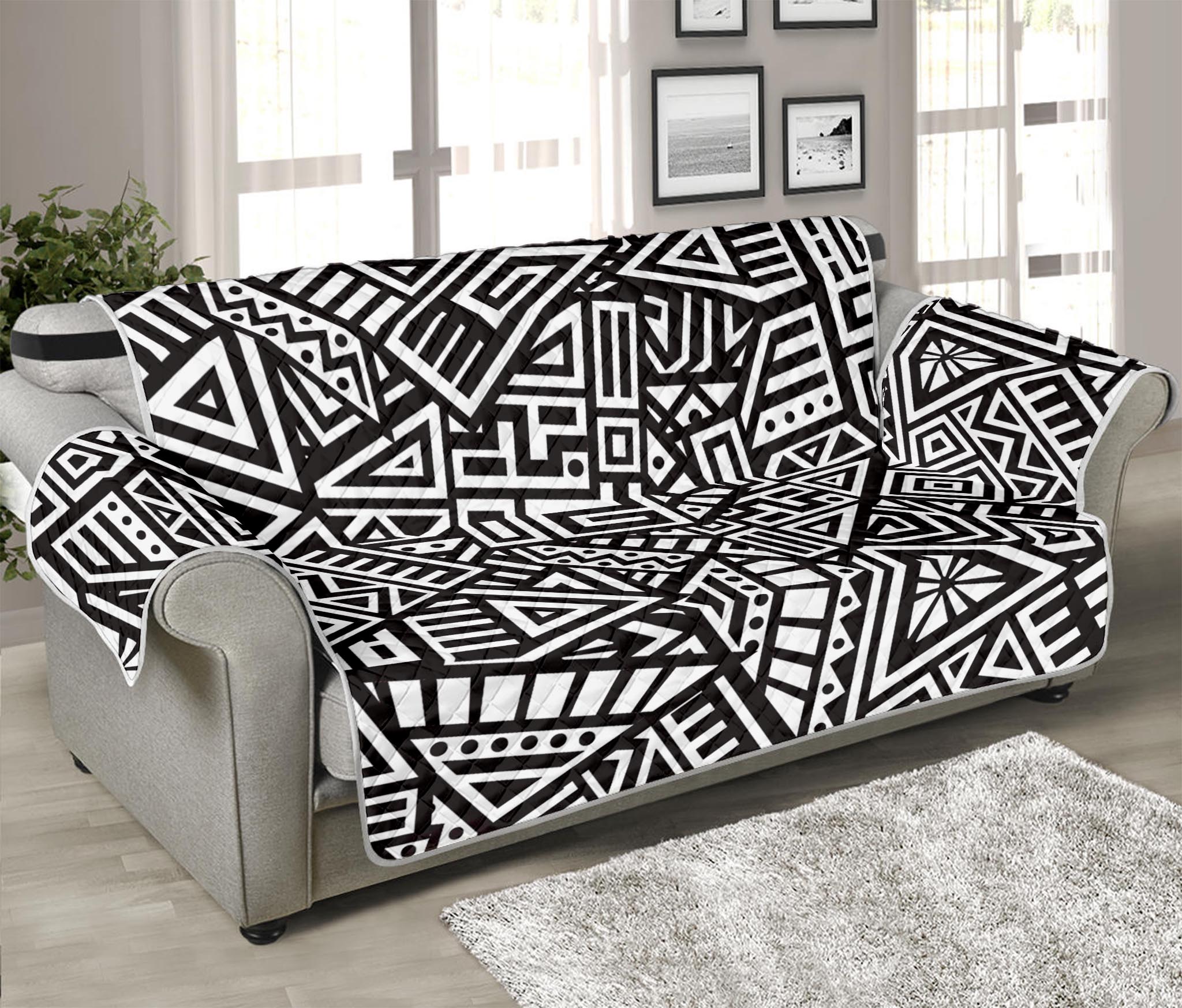 Tribal Aztec Geometric Pattern Print Sofa Protector