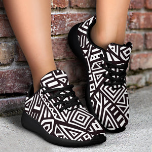 Tribal Aztec Geometric Pattern Print Sport Shoes GearFrost