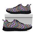 Tribal Aztec Hippie Pattern Print Black Running Shoes