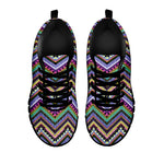 Tribal Aztec Hippie Pattern Print Black Sneakers