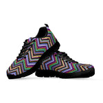 Tribal Aztec Hippie Pattern Print Black Sneakers
