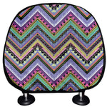 Tribal Aztec Hippie Pattern Print Car Headrest Covers