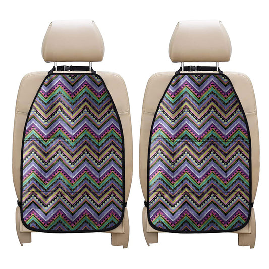 Tribal Aztec Hippie Pattern Print Car Seat Organizers