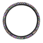 Tribal Aztec Hippie Pattern Print Car Steering Wheel Cover
