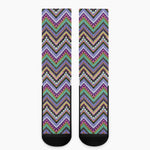 Tribal Aztec Hippie Pattern Print Crew Socks