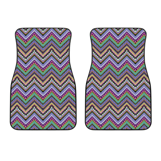 Tribal Aztec Hippie Pattern Print Front Car Floor Mats