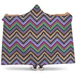 Tribal Aztec Hippie Pattern Print Hooded Blanket